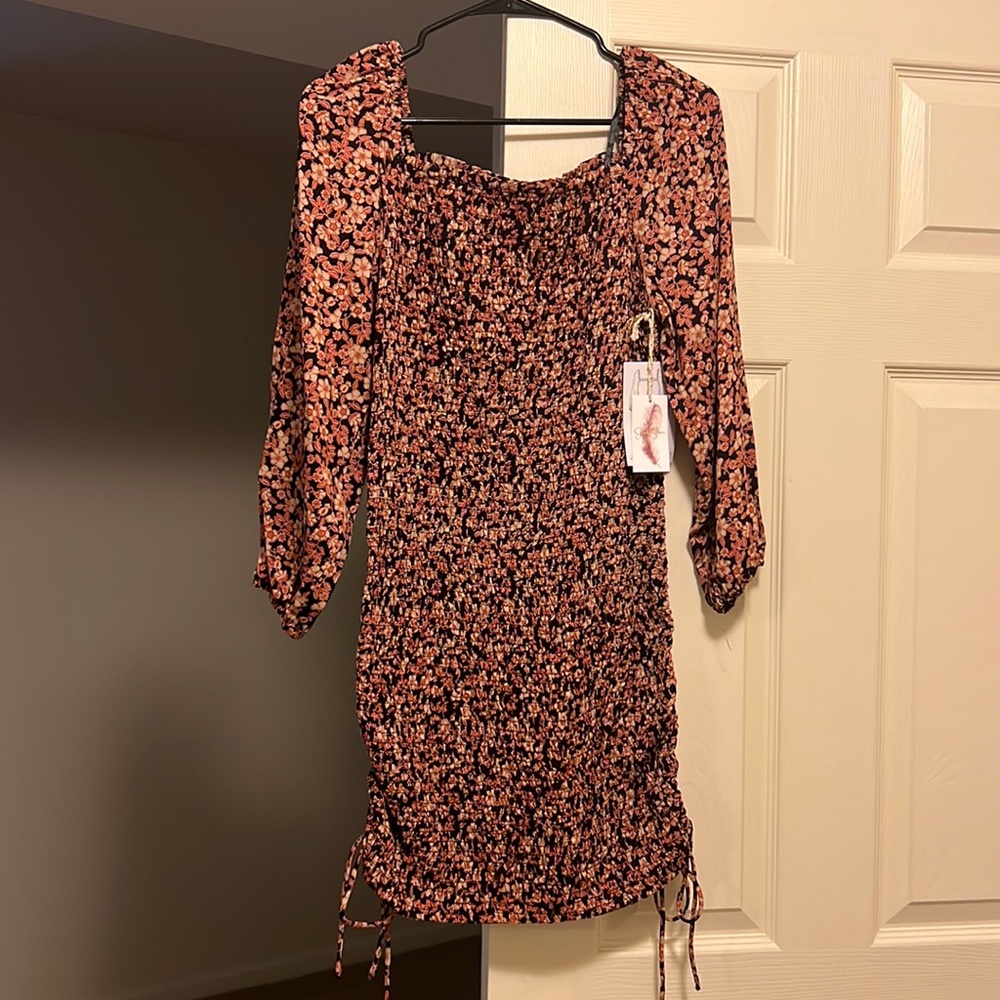 Jessica Simpson Smocked Floral Mini Dress